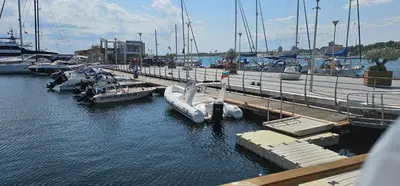a group of boats docked at a marina at Apartament Sorrento in Marina Cape in Aheloy