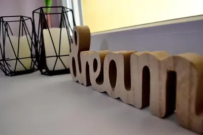 a group of wooden blocks sitting on top of a table at Top Location !!FREE parking!! 