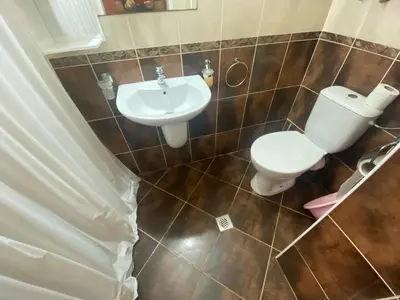 a bathroom with a toilet and a sink at FREGATA 2 Studio Sveti Vlas in Sveti Vlas