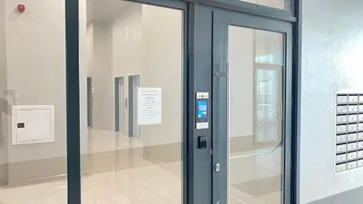 a pair of glass doors in a building at Arena MALL Galleria View and Securities Parking2 in Burgas City