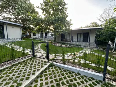 a fence in front of a house at Villa Sea House 3 in Byala