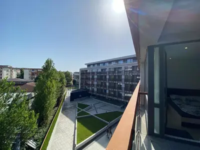 a view from the balcony of a building at PARADISO 'В' 402 Private Apartment Nessebar in Nesebar