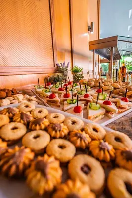 a buffet of donuts and pastries on a table at Izola Paradise Hotel - All Inclusive in Sunny Beach