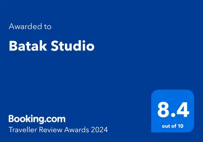 a blue rectangle with the words emailed to bakak studio at Batak Studio in Burgas City