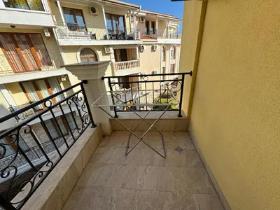 a balcony of a building with a iron railing at HORIZON 19 'A' APARTMENT Sveti Vlas in Sveti Vlas