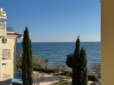 a view of the ocean from a building at HORIZON 20 'A' APARTMENT Sveti Vlas in Sveti Vlas