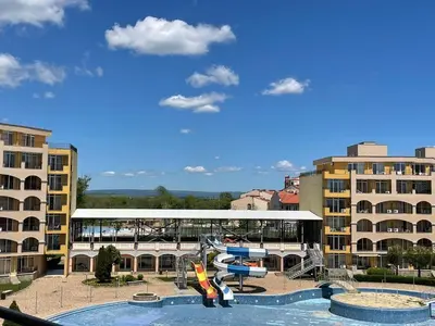a water park with a water slide and slides at Midia SP Apartments in Aheloy