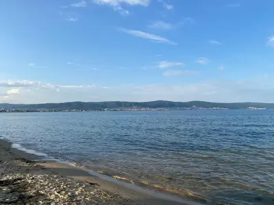 a view of the ocean from the beach at SUN VILLAGE B 320 Apartment Sunny Beach in Sunny Beach