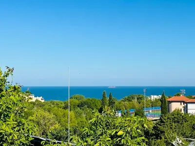 a view of the ocean from a house at Къща за Гости Чайка in Byala