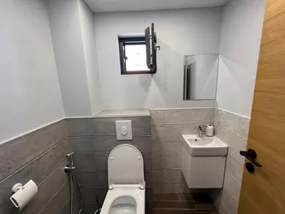 a bathroom with a toilet and a sink at Villa Alessandra in Emona