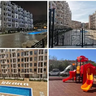 SWETI WLAS Premium Ferienwohnung Polarstar Beach Luxury Apartment 150 m zum Strand Pool 1 Balkon Meeresblick Google TV bis zu 4 Personen