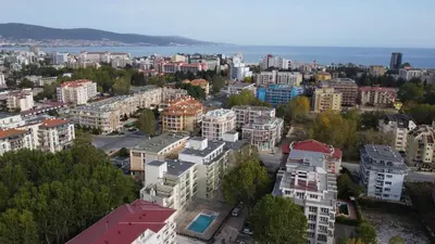 an aerial view of a city with buildings at VP Martini in Sunny Beach