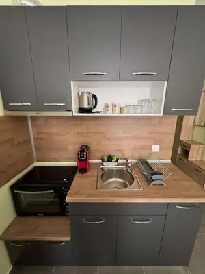 a kitchen with a sink and a counter top at VP Martini in Sunny Beach