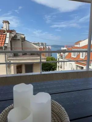 a balcony with a view of a city at KudevApartment1 in Nesebar