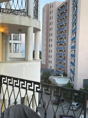 a view of a city from a balcony with buildings at Charming 1 bedroom apartment in Sunny Beach in Sunny Beach