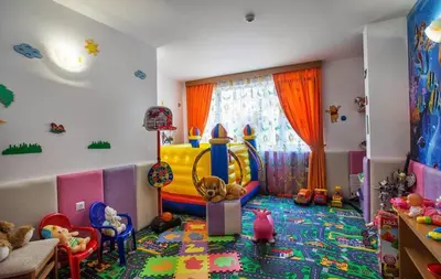 a childs room with a play room with a playground at Sweet Homes 2 Apartments in Sunny Beach