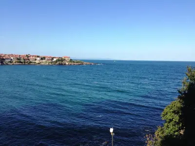 an island in the middle of a large body of water at Hotel Parnasse in Sozopol