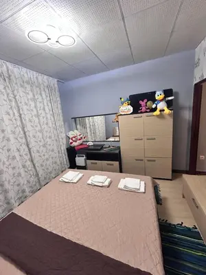 an office room with a bed and a desk at Sea Home in Sunny Beach