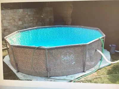 a large swimming pool in a wicker basket at Villa SeaBreeze in Varna City