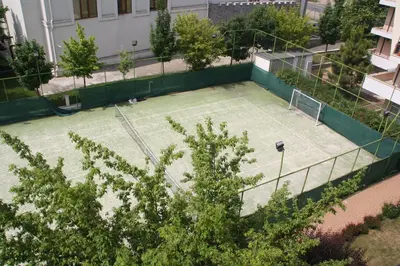 an overhead view of a tennis court at Grand Kamelia Apartment in Sunny Beach