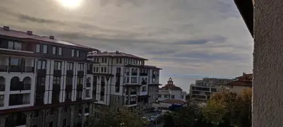 a view of buildings in a city with the sky at Studio w kompleksie Ethara-3 in Sveti Vlas
