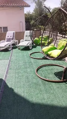 a group of chairs and hoses on a playing ground at Sunshine in Byala