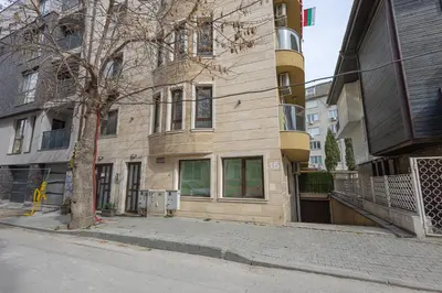 a building on the side of a street at Sea Garden Marina 1 Apartment Varna in Varna City
