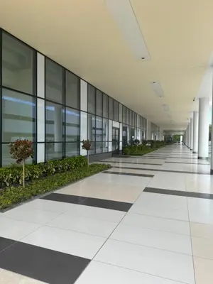 an empty hallway of an office building at Central Park 7 in Burgas City