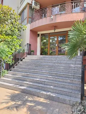 a set of stairs in front of a building at Pacyfik3 in Sunny Beach