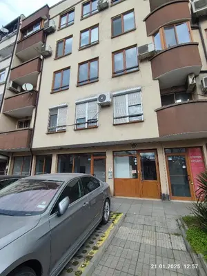 a car parked in front of a building at Central View Burgas in Burgas City