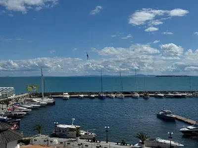 a group of boats docked in a marina at Diamond by the Sea in Sveti Vlas