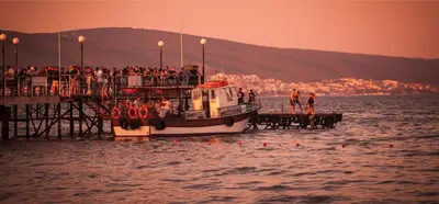 a group of people on a boat on the water at SUNNY DAY 6, Apartment 35 in Sunny Beach