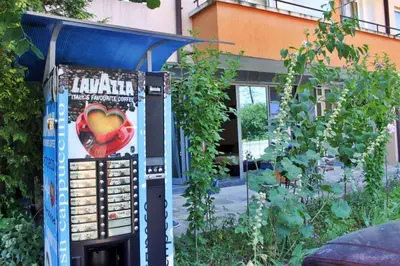 a kiosk with a painting of a heart on it at Иглика Апарт Несебър in Nesebar