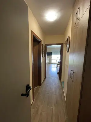 a hallway leading to a room with a hallway at Sarafovo Summer 1 - Relaxing Apartment Near Beach in Sarafovo