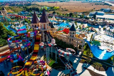 an aerial view of the magic kingdom amusement park at Antonia Seaside Comfort in Sveti Vlas