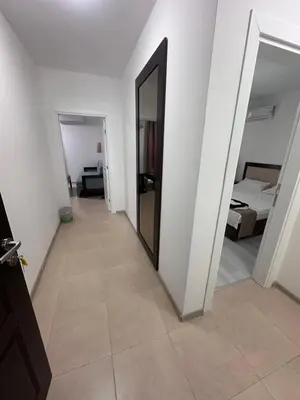 a hallway with a door leading to a bedroom at Villa Tanita in Ravda
