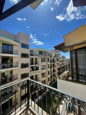 a view from the balcony of a apartment building at Royal Sun SP apartments in Sunny Beach