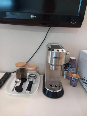 a blender sitting on top of a counter at Силви Съни Бийч Плаза in Sunny Beach