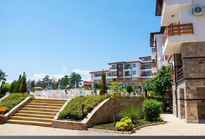 a set of stairs in front of a building at Gardenia Hills in Sunny Beach