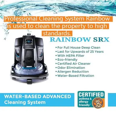 a flyer for a water based cleaning system known as a water based advanced cleaning system at Top Floor Two Bedroom Apartment in Central Burgas in Burgas City