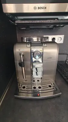 a coffee maker sitting on top of a counter at Vivid Sea and City Luxury Studio 2 plus 2 in Burgas City