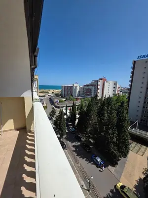 a view from the balcony of a building at Apartment Miramar Palace in Sunny Beach