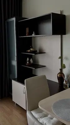 a dining room with a table and a chair at Sunny Beach Fort Noks Orchid Apartment in Sunny Beach