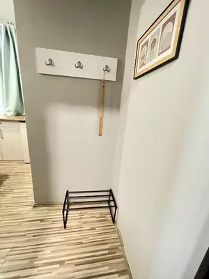 a room with a baseball bat on a wall at 'The Conch' Room with Private Entrance and Bathroom in Burgas City