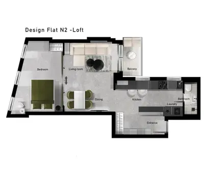 a diagram of a floor plan of a house at The Loft - Parking - Washer&Dryer - Port view - Balcony in Burgas City