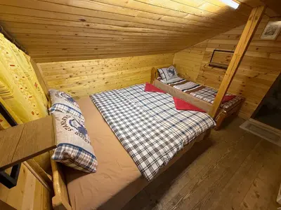 an overhead view of a sauna with two beds at Apartment With 2 Bedrooms - Magic Woods