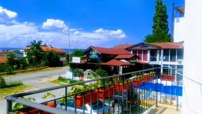 a view from a balcony of a house at Family Hotel Ludo in Varna City