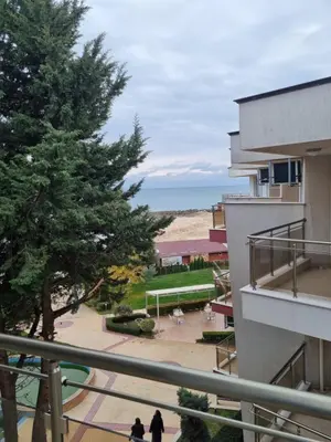 a view of a park from a building at Apartment Kalin complex Aurelia-RAVDA in Nesebar