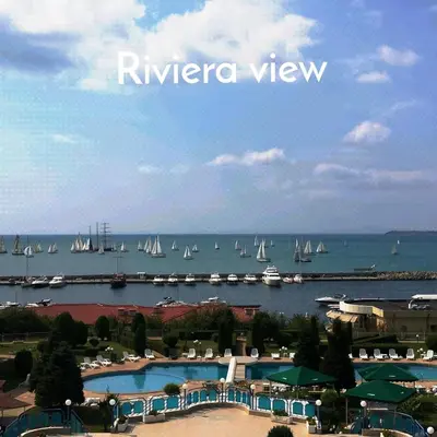 a view of a harbor with boats in the water at Riviera Complex 6 in Sveti Vlas