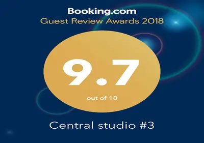 a yellow circle with the number ninety seven at Central studio #3 in Burgas City